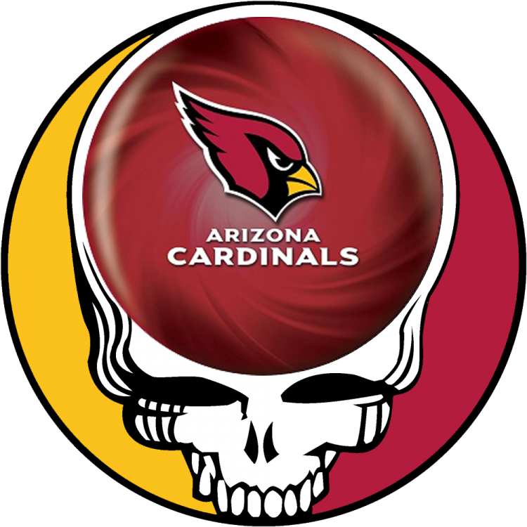 Arizona Cardinals skull logo fabric transfer